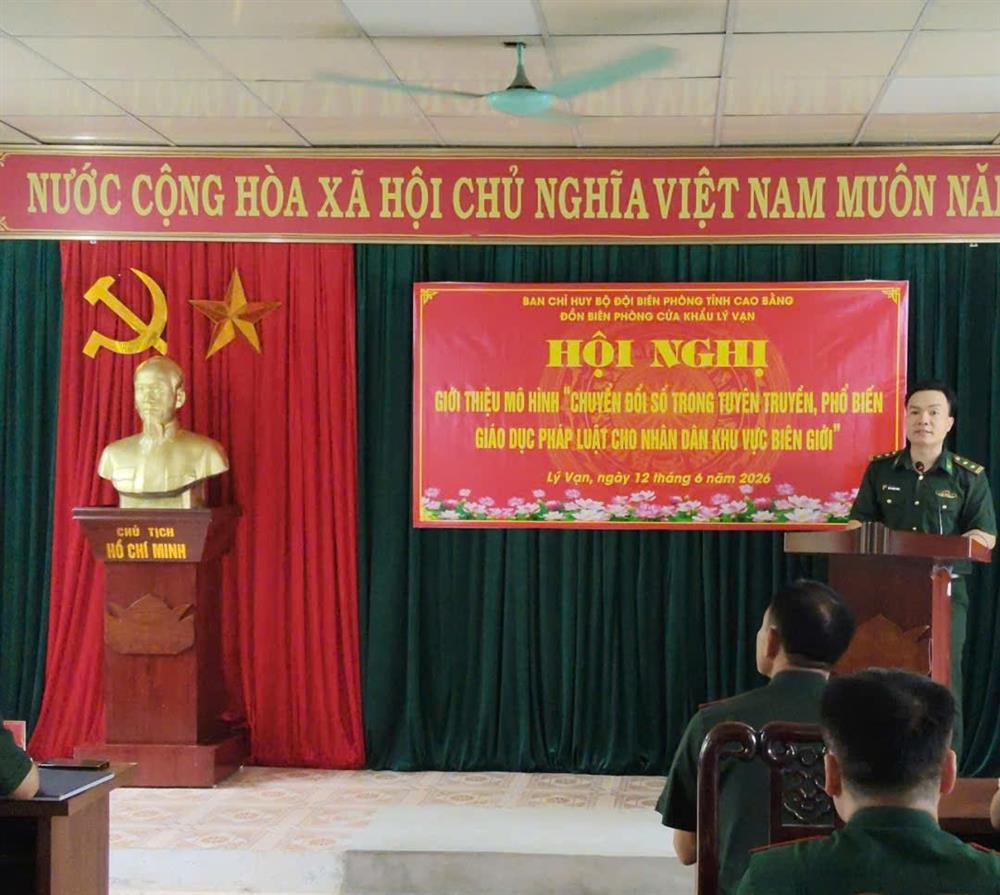 Đồn Biên phòng Lý Vạn chuyển đổi số trong tuyên truyền, phổ biến giáo dục pháp luật cho nhân dân khu vực biên giới