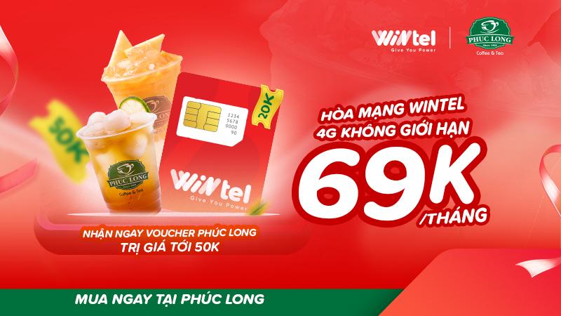 Mạng di động Wintel “bắt tay” Phúc Long tung Siêu gói cước data không giới hạn, tặng hàng ngàn voucher trà sữa “đốn tim” giới trẻ 3 miền