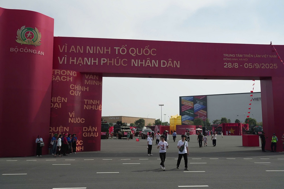 Gian trưng bày của Bộ Công an tại Triển lãm thành tựu đất nước 