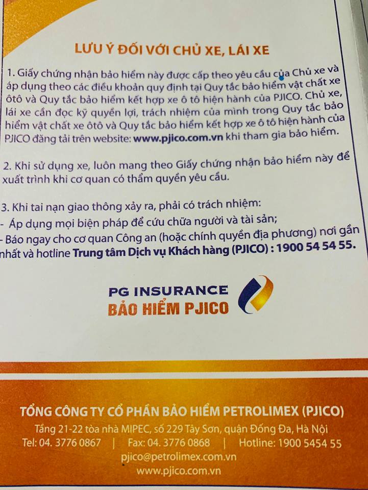 Bảo hiểm PJICO: 