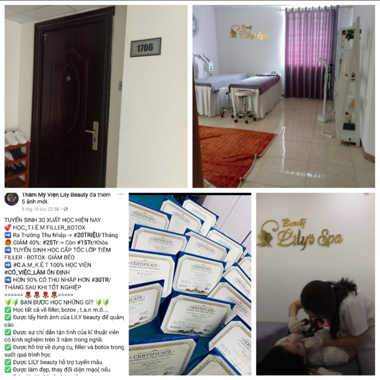 Hà Nội: Không được cấp phép, thẩm mỹ Lily Beauty vẫn tiêm filler, đào tạo học viên?
