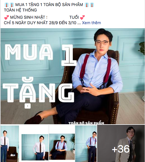 Mua 1 tặng 1 bằng hoặc thấp hơn giá sản phẩm đã mua